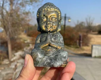 106g ヒマラヤ水晶仏頭、クリスタル仏、宝石仏、ヒーリングクリスタル