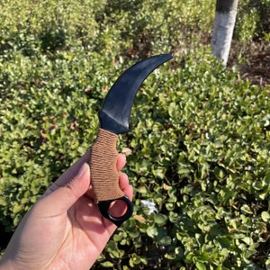 Natural Obsidian Knife Carving|Healing Crystal Carving|Crystal Knife Sculpture|Crystal Quartz Dagger|Crystal Gift for Women and Men #01