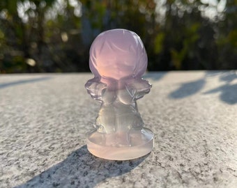 Fluorite Crystal Girl Angel Carving: Spiritual Healing Sculpture