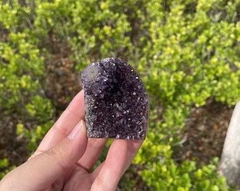 Raw Amethyst Geode | Standing Quartz Crystal Cluster, Energy HealingCrystal Decor