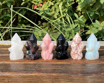 Crystal Tower Cluster: Gemstone Quartz for Reiki Healing, Home DecorCrystal Decor