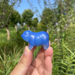 Cute Blue Opalite Pig Carving|Healing Crystal|Crystal Animal Pig Carving|YooperliteAnimal Pig Sculpture|Crystal Gift for Women and Kids