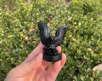 Obsidian Flygande Örnssnideri: Kristallhelande Skulptur Kristalldekor