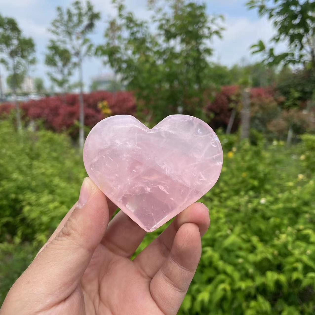 レア 高品質 ピンククォーツ ピンクアゼツライト ぷっくり大きめハート