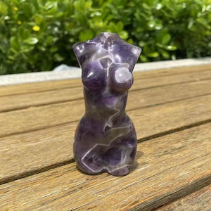 Hand Carved Dream Amethyst Lady Body Carving|Healing Crystal Carving|Crystal Lady Body Statue|Crystal Gift for Women and Men Home Decor # A