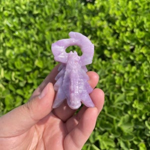 Cool Lepidolite Scorpion Carving|Healing Crystal|Crystal Scorpion Sculpture|Energy Stone Scorpion Carving|Unique Gift for Him and Her