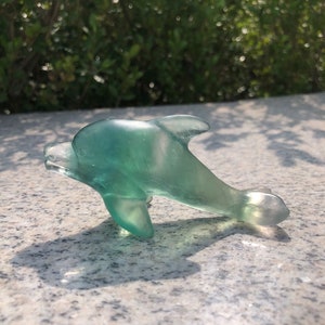 Natural Fluorite Dolphin Carving | Quartz Animal Carving | Quartz sculpture,Crystal Carving | Crystal healing | gift for Kids and Women