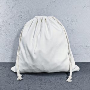 50枚セット 厚手コットン製ダストバッグ｜カスタムロゴ印刷対応 大型巾着式 ギフト包装用 業務用卸売り
