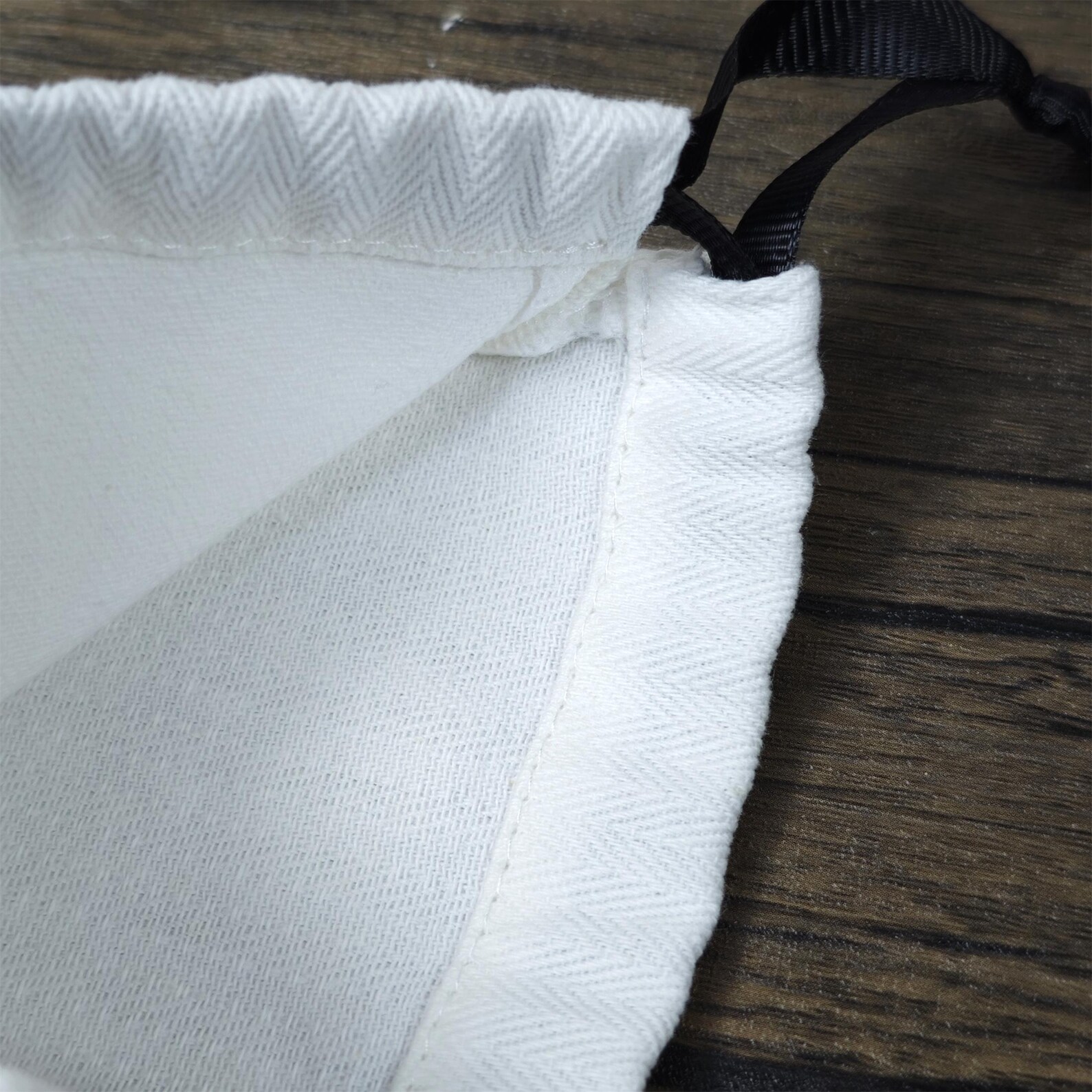 Thick Drawstrings 100pcs White Thick Cotton Herringbone Drawstring Pouches With Logo ...