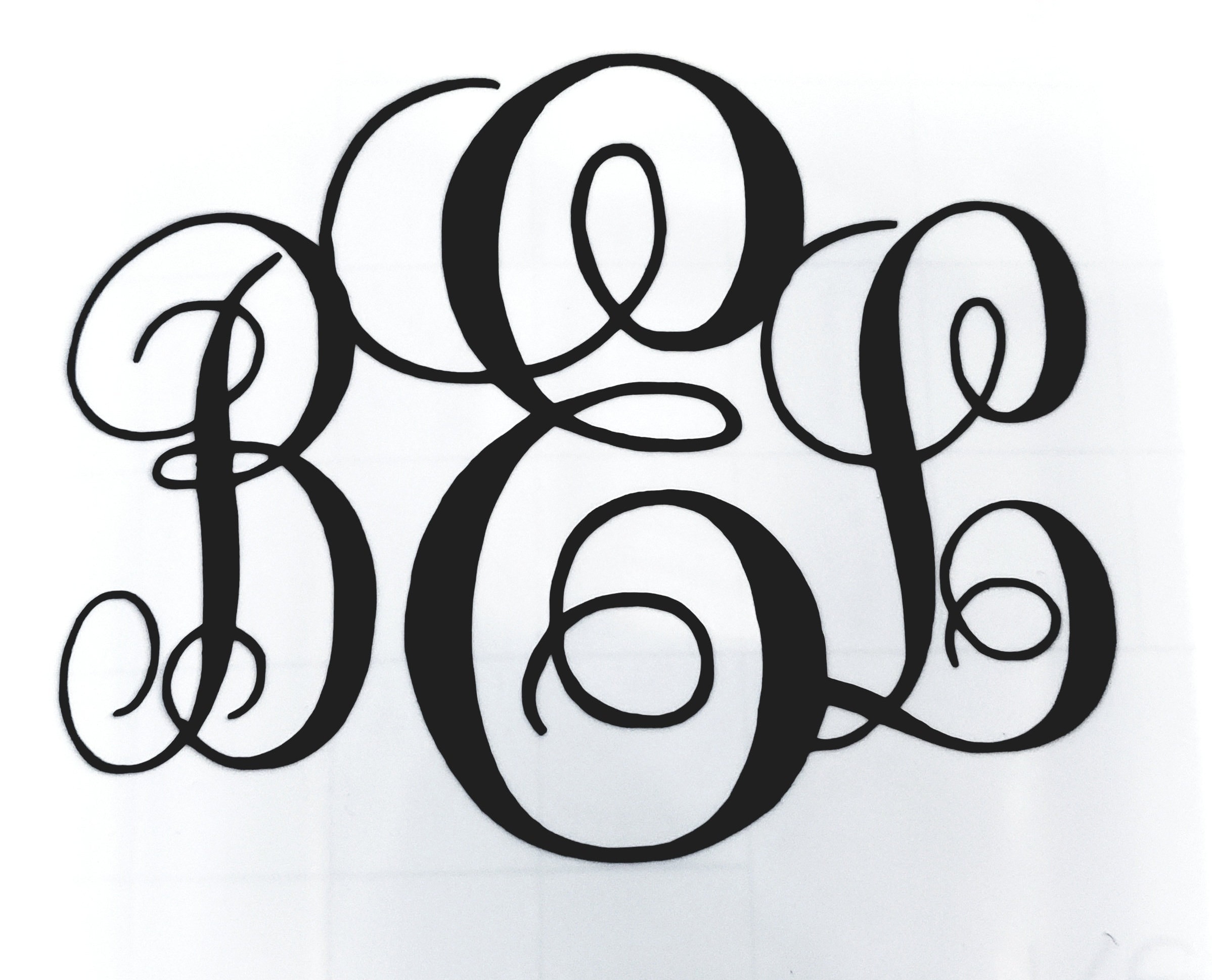 Cursive Monogram Letters