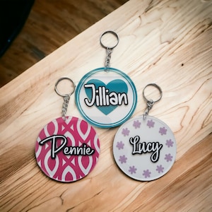 Acrylic Keychain | Custom Keychain | Personalized Name Keychain | Backpack Name Tagh