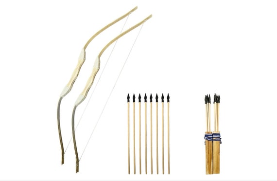 2 Packs 39 Kids Wood Bamboo Bows Arrows Kits –