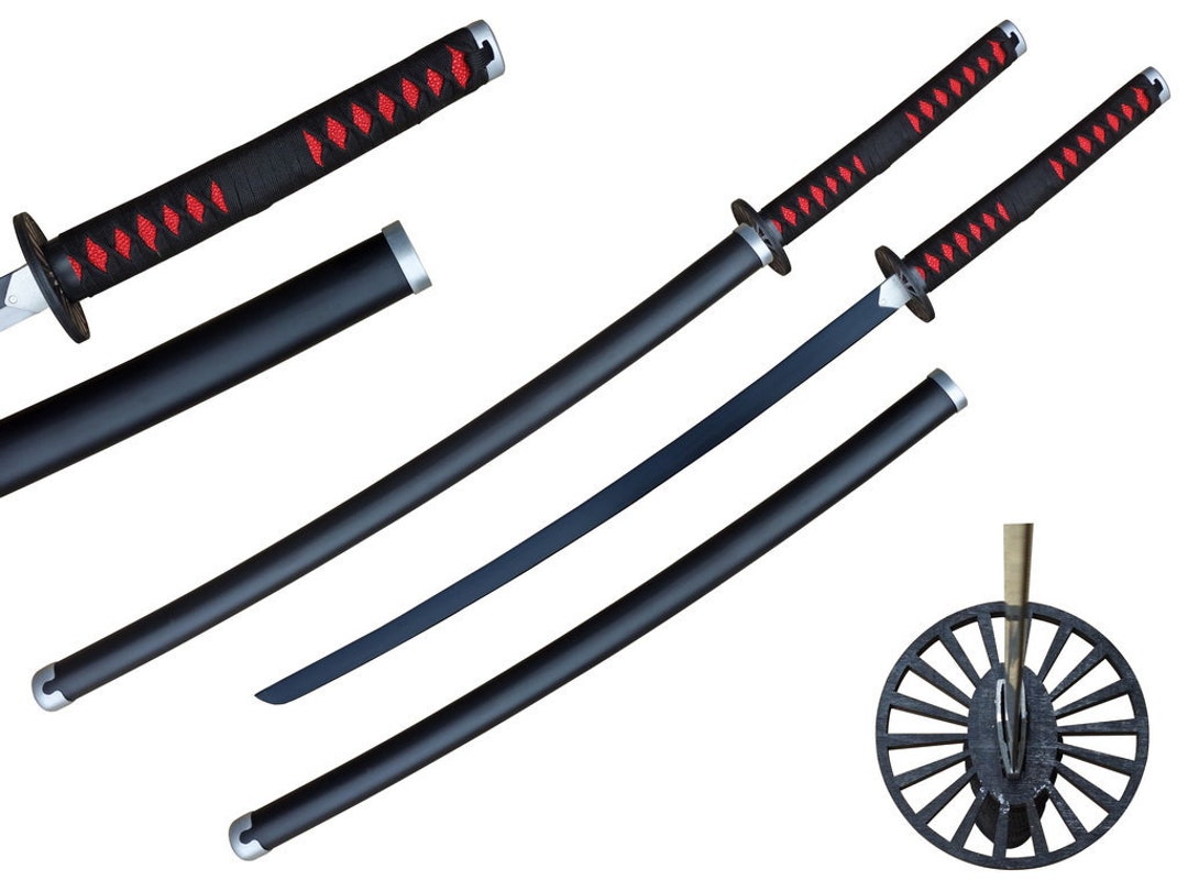 Mini Katana Replica Anime Fantasy Samurai Sword Video Game Cosplay Black