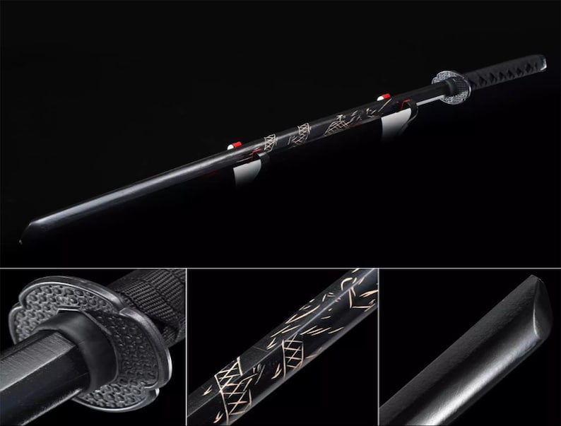 40 Inch Handmade Black Wooden Kendo Stick Kendo Bokken Iaido Etsy