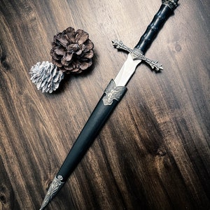 13.5" King Arthur & King Of Angel Medieval Historical Short Sword Dagger  Knife Scabbard + Sheath Christmas Gift Halloween Birthday Cosplay