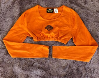 harley davidson cropped sweatshirt