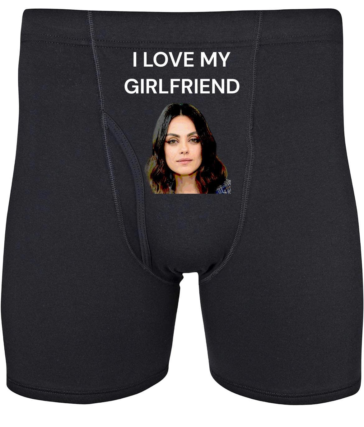 I Love My Girlfriend Funny Personalized Boxers 