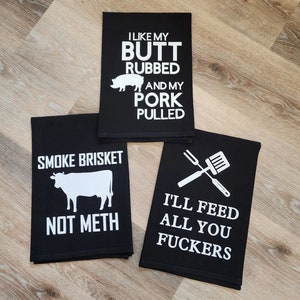 Funny BBQ towels