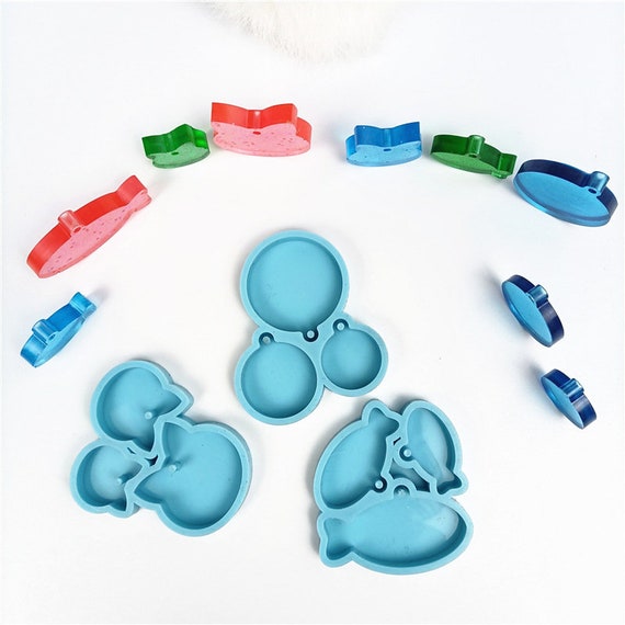 3pcs Dog tag silicone mold for resin Keychain Resin Mold fish Etsy