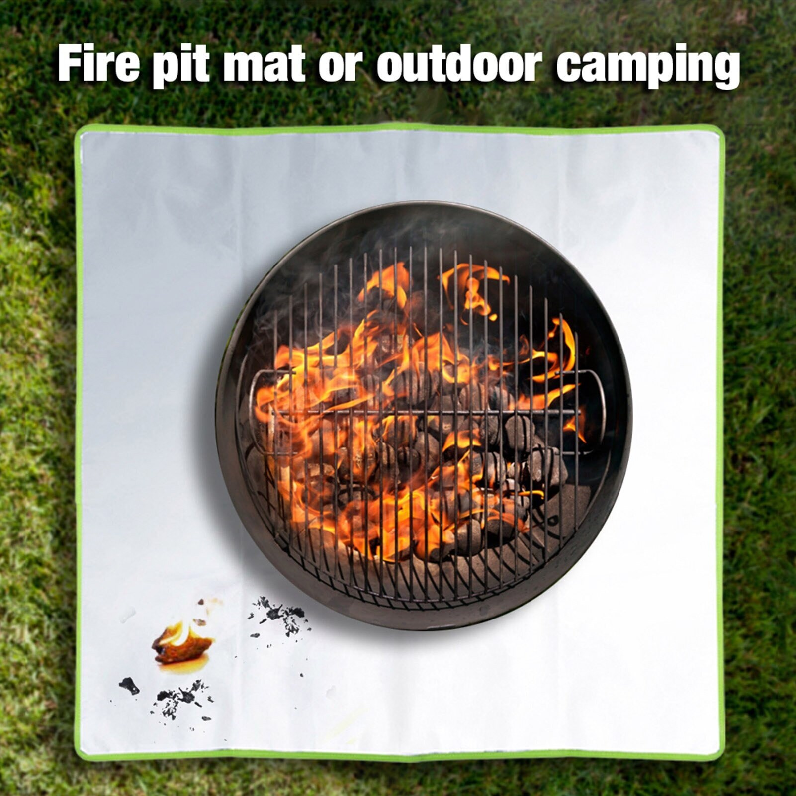Fire Pit Mat Stove Fireproof Grill Aluminum Mat For Deck Patio Etsy