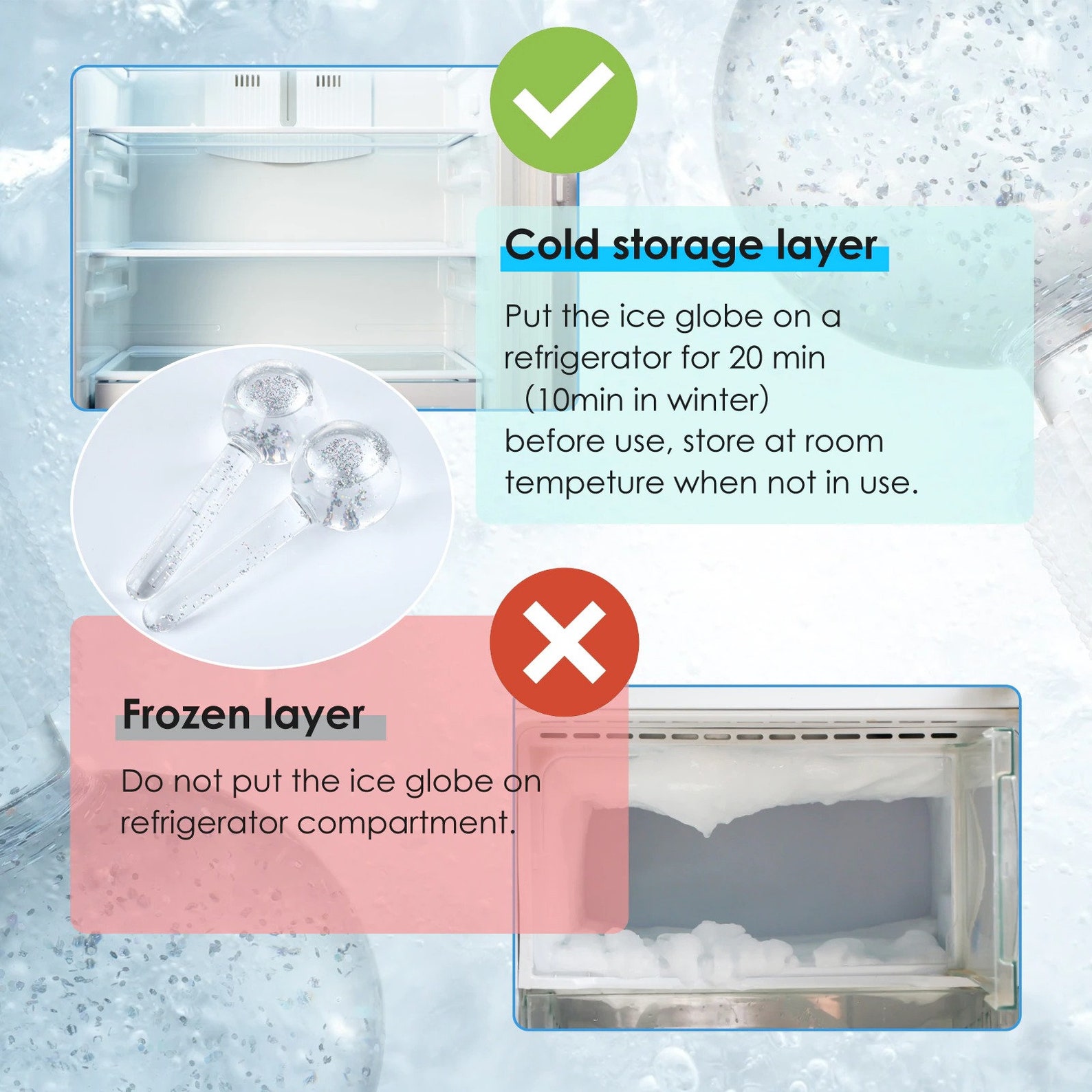 Ice Globes for Face Massager Facial Globes Ice Pack for Etsy