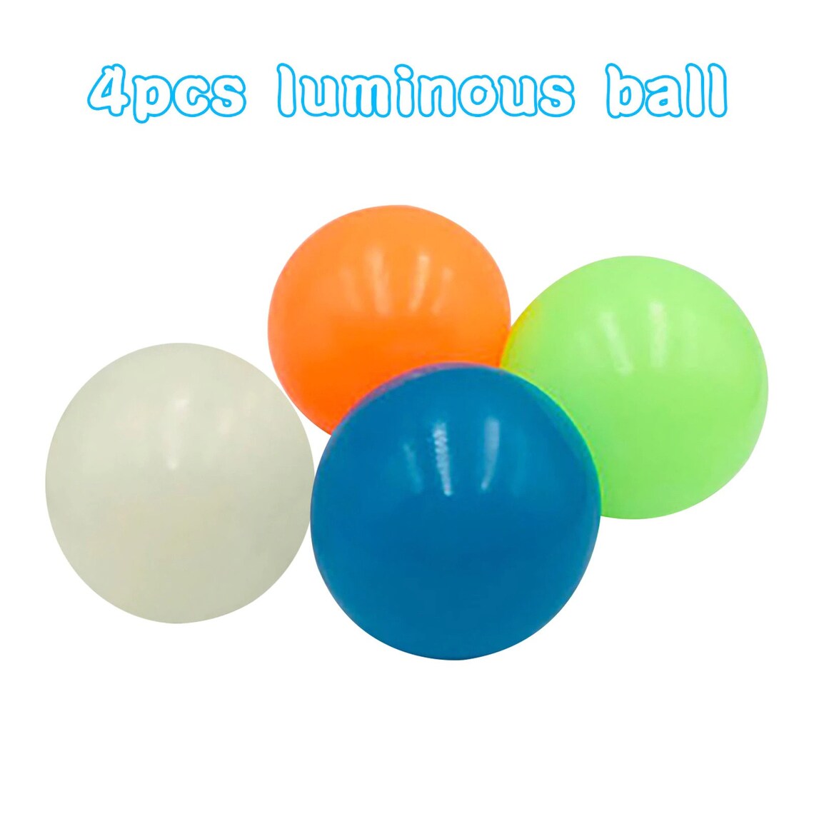 Sticky Balls 4 Glow Balls That Stick To Ceiling Stress Relief Etsy