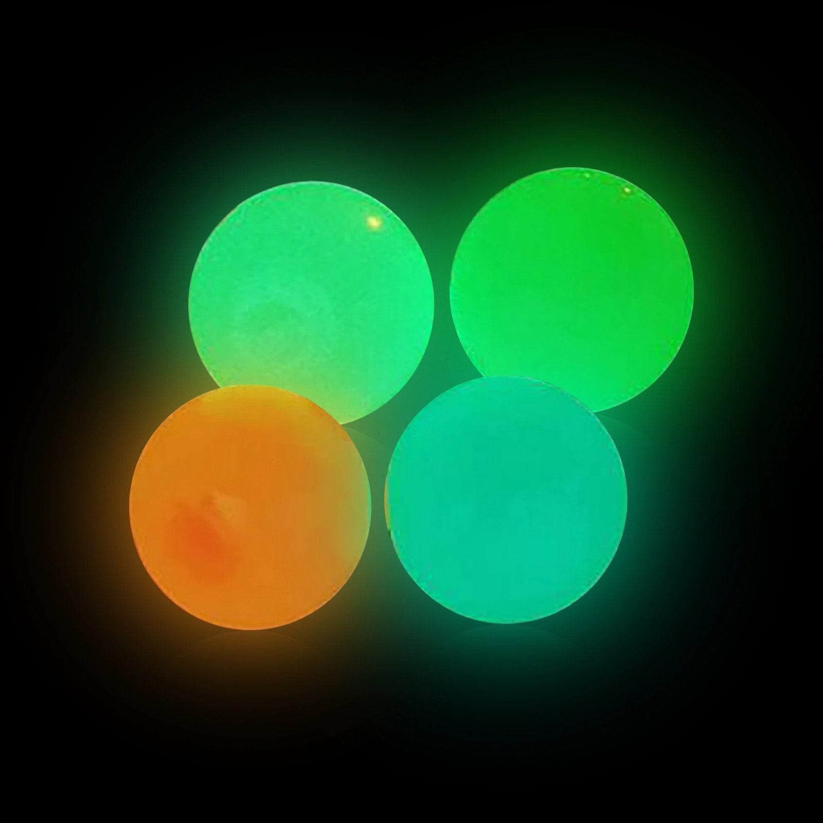 Stress Relief Glow Sticky Ceiling Balls for Family Game,2.25,4pcs