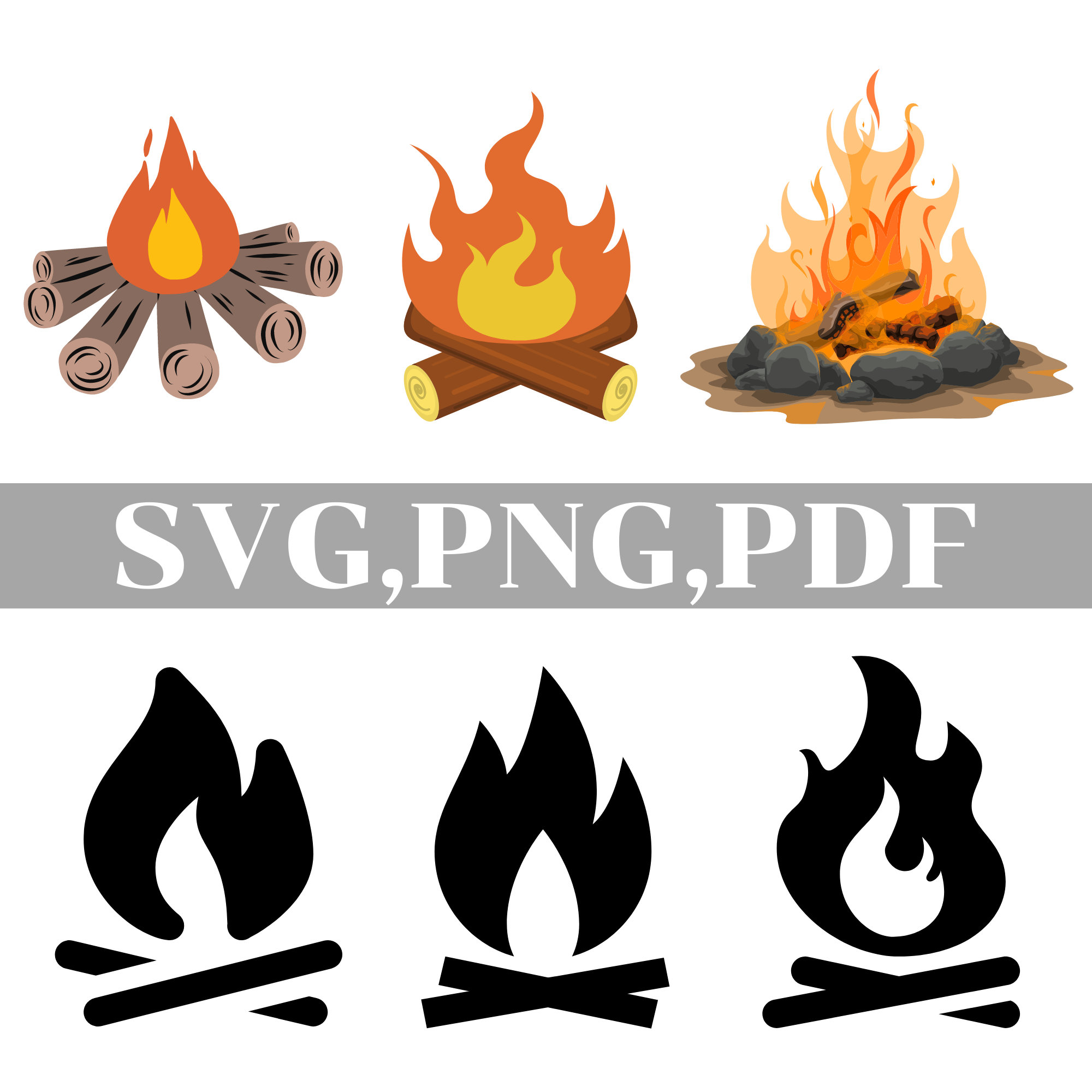 Lake Campfire Svg
