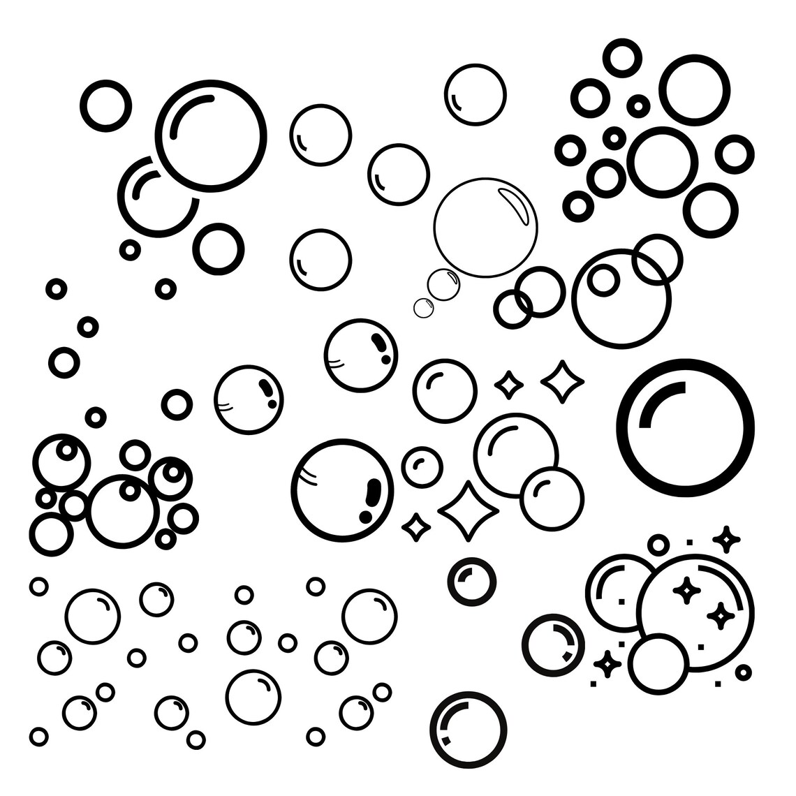 Bubbles Bundle Svg Png Pdf/bubble Svg/bubble Clipart/blowing Etsy