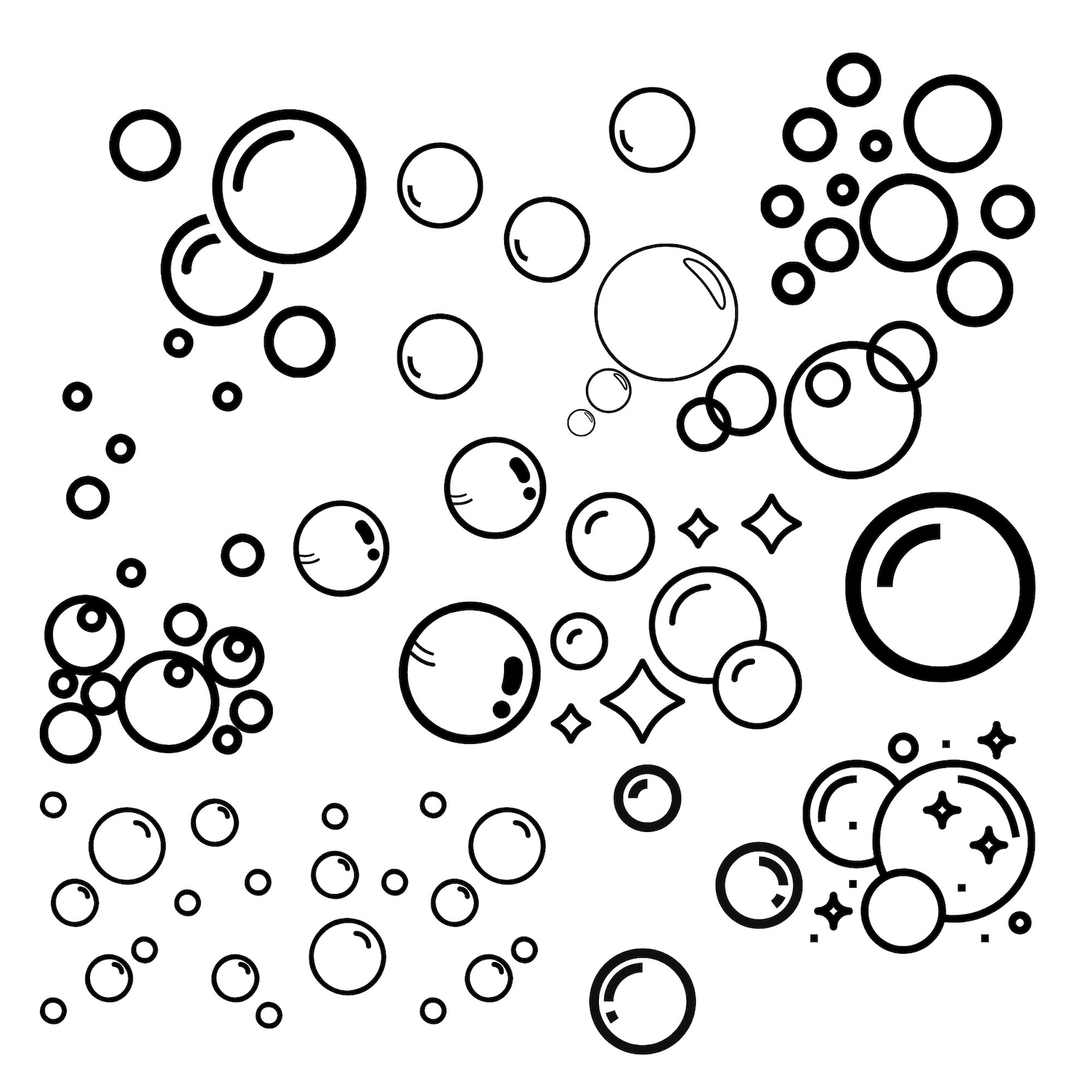 Bubbles Bundle Svg Png Pdf/bubble Svg/bubble Clipart/blowing Etsy