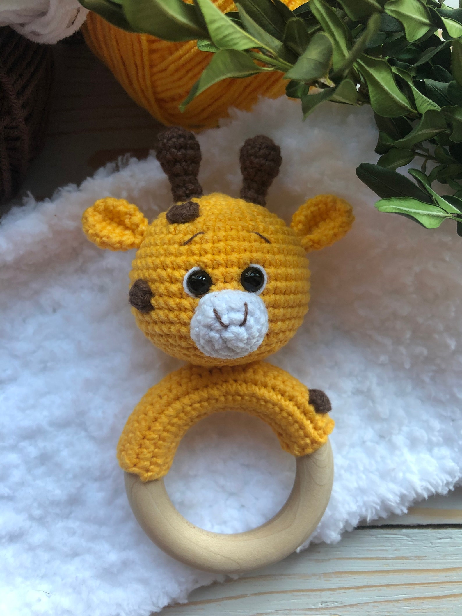 Baby Giraffe Rattle Toys Gift Gift for Nephew for Safari Etsy UK