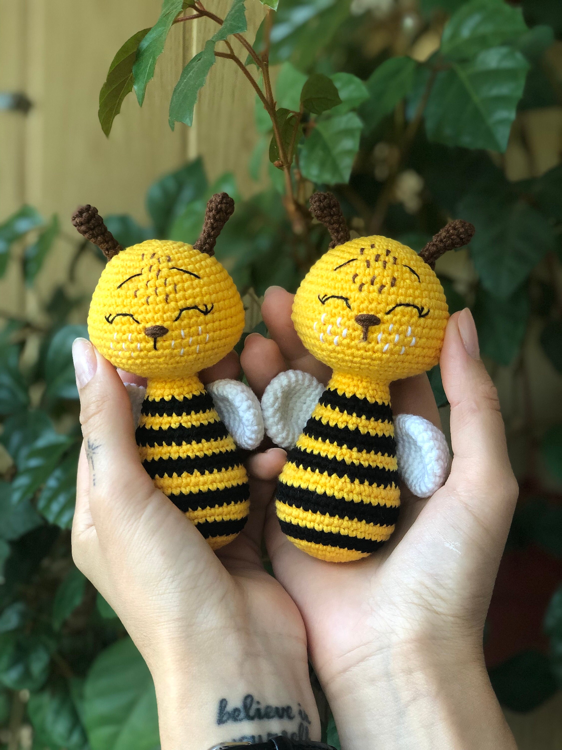Cute Bees Shaker Rattle First Birthday Gift, Newborn Photo Props ...