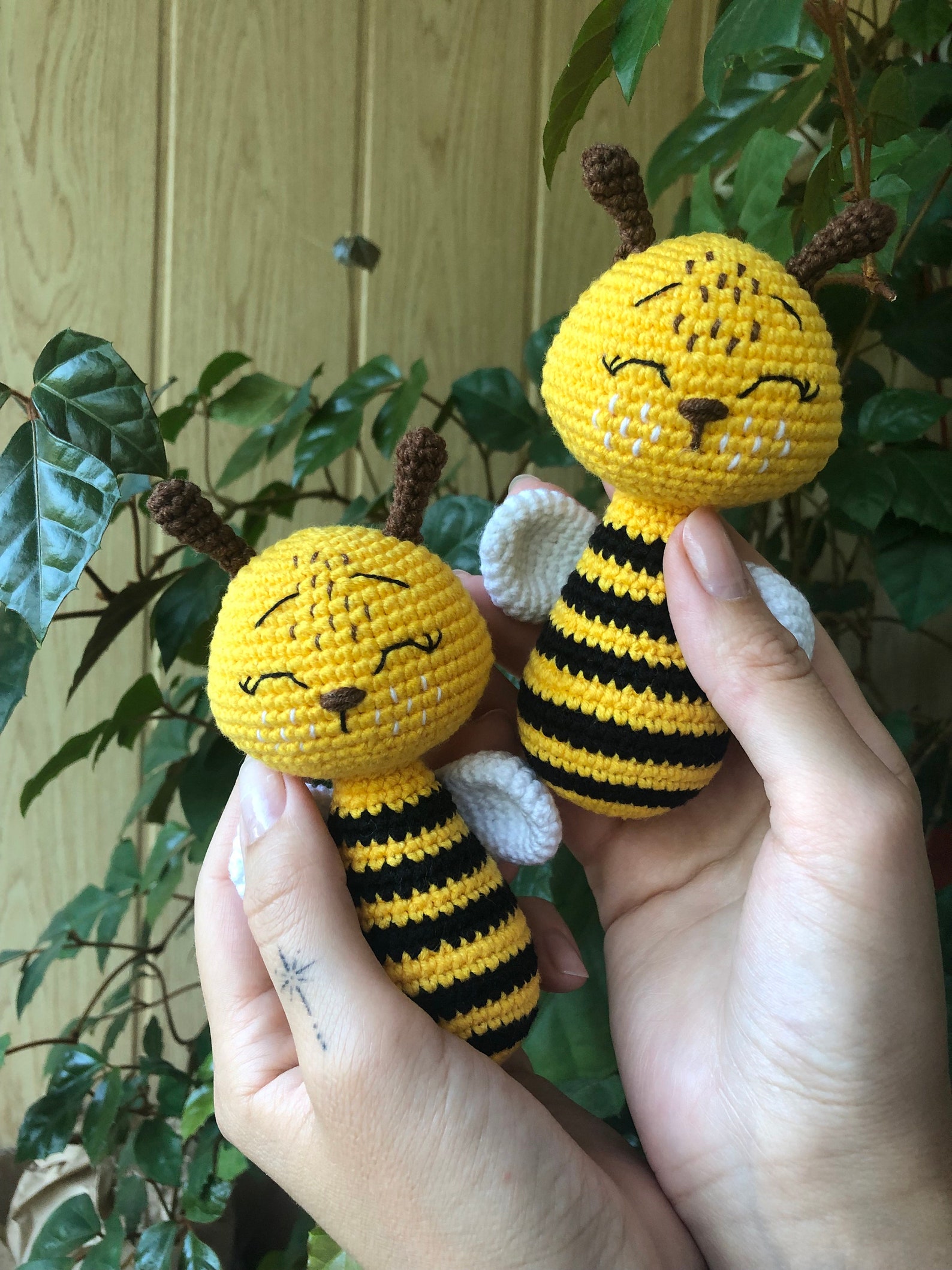 Cute Bees Shaker Rattle First Birthday Gift, Newborn Photo Props ...