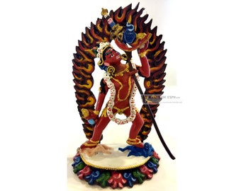 4" inches, Buddhist Statue Of Vajrayogini In Thangka Color