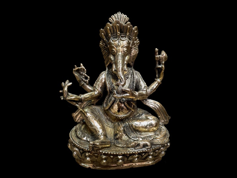 9.4 Inches, Nepali Traditional Statue of Ganesh, Ganesha, washable zdjęcie 1