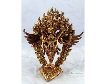 9CM, Statue of Vajrakillaya Phurba- full Gold Plated, Fine Quality