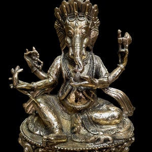 9.4 Inches, Nepali Traditional Statue of Ganesh, Ganesha, washable zdjęcie 2