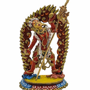 3.9 Inches, Vajrayogini Statue, Buddhist Miniature Statue, High Quality, Traditional Color Finishing And Face Painted image 2