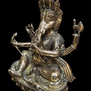 9.4 Inches, Nepali Traditional Statue of Ganesh, Ganesha, washable zdjęcie 5