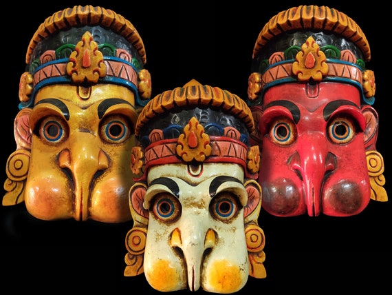 Hanuman Mask Handmade Mask of Painted - Etsy