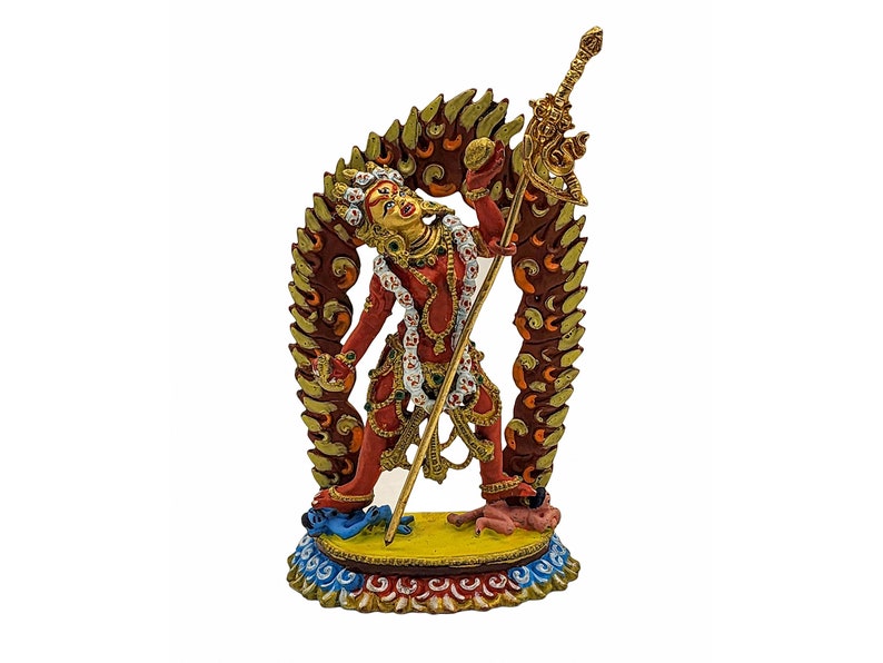 3.9 Inches, Vajrayogini Statue, Buddhist Miniature Statue, High Quality, Traditional Color Finishing And Face Painted image 1