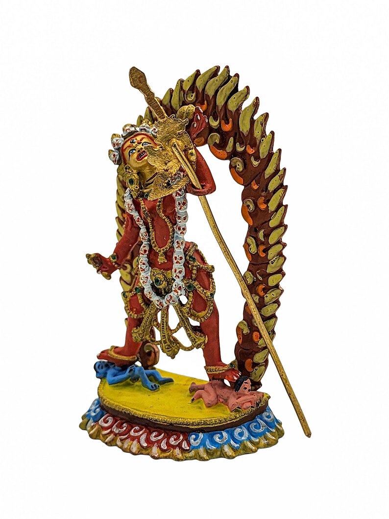 3.9 Inches, Vajrayogini Statue, Buddhist Miniature Statue, High Quality, Traditional Color Finishing And Face Painted image 4