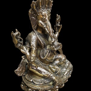 9.4 Inches, Nepali Traditional Statue of Ganesh, Ganesha, washable zdjęcie 6