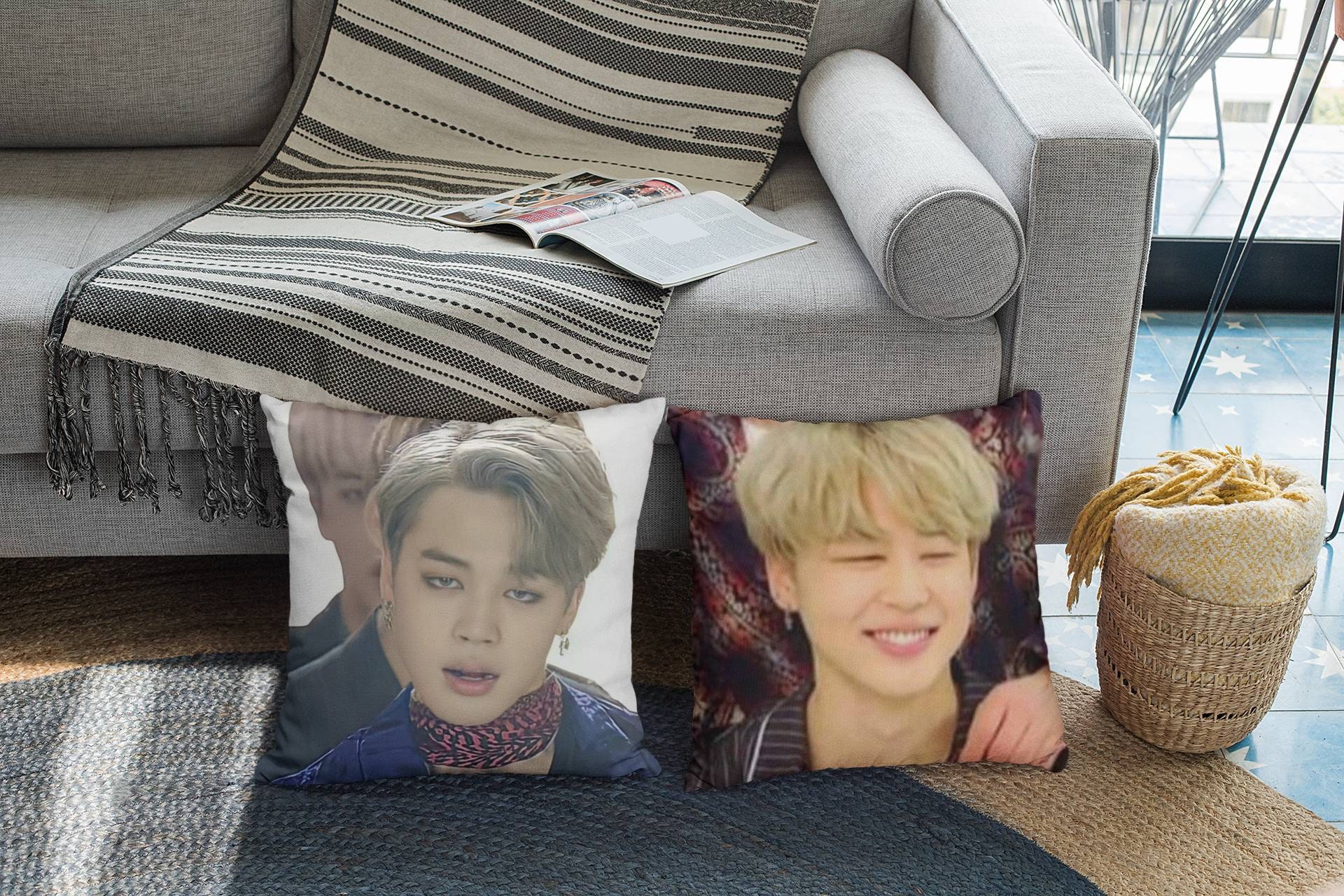 LIWEN KPOP BTS Member Photo Pillow Case Cushion Cover Home Office Sofa Bed  Decor 