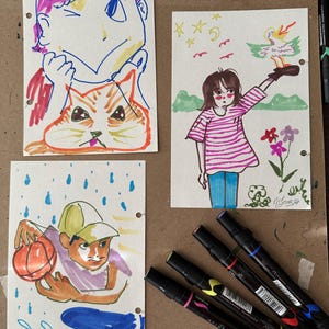 NEW***Custom Portraits Caricature Cute and Simple by Published and Award-Winning Artist