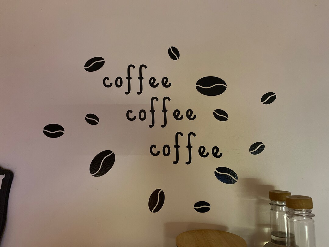 Coffee Bar Vinyl Decal Etsy