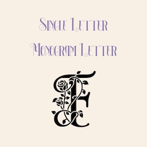 Single Letter Monogram Decal