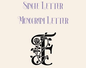 Single Letter Monogram Decal