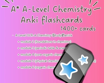 Flashcard di chimica OCR A-Level: mazzo di ripasso per l'esame (download digitale)