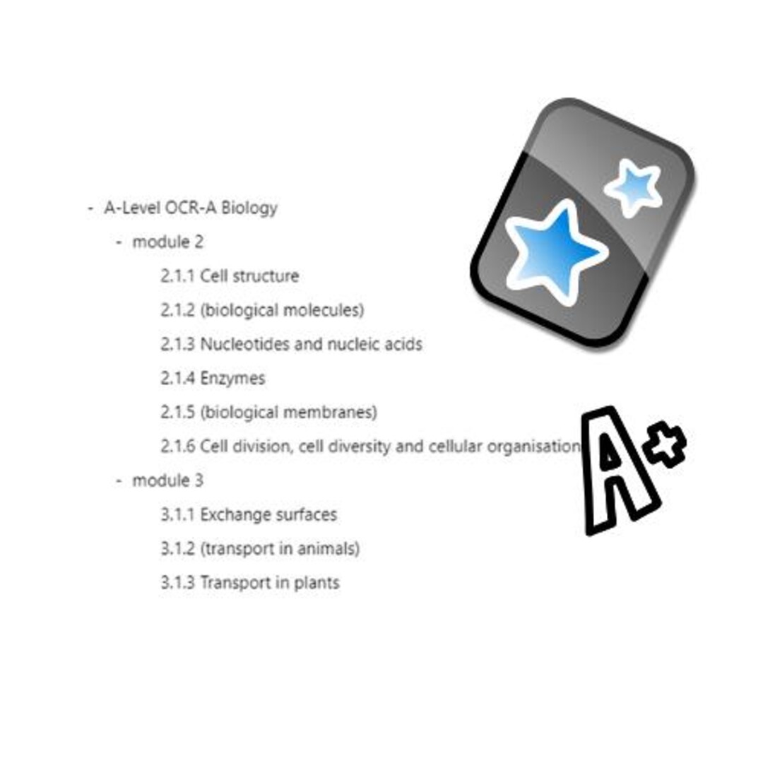 A* OCR A A-level Biology Anki Deck | 1900+ Flashcards | A Revision ...